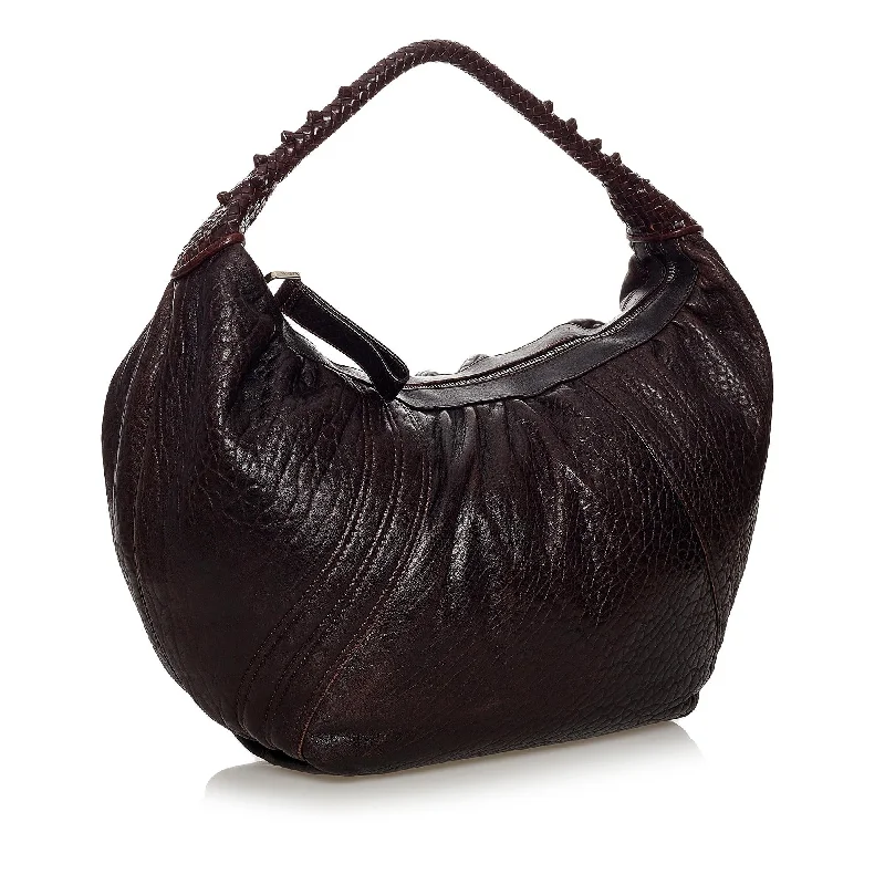 Fendi By The Way bags with a suede interior lining for a luxurious and soft feelFendi Spy Leather Hobo Bag (SHG-30874)