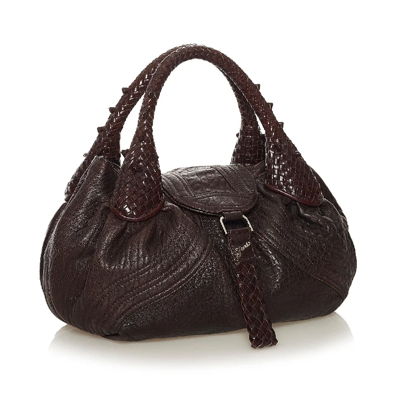 Fendi By The Way bags with a leather - wrapped drawstring for a luxurious and tactile feelFendi Spy Leather Handbag (SHG-34436)