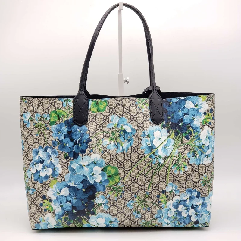 Women Gucci bags with a detachable mirror insideGucci Reversible Bloom Medium Tote Blue Shoulder Bag