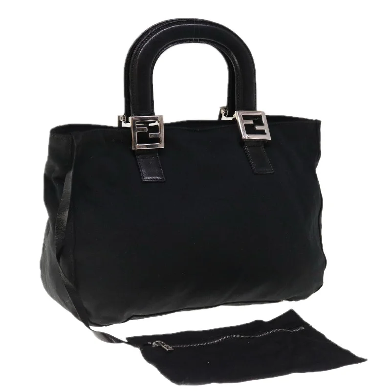 Fendi By The Way bags with a contrast - colored interior for visual interestFENDI Hand Bag Nylon Black  yk10512