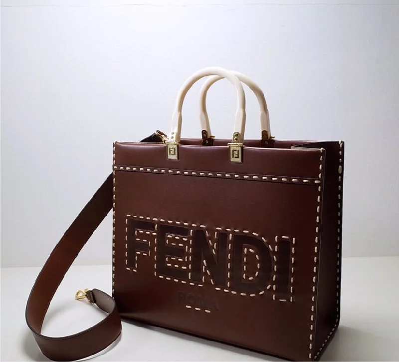 Fendi Sunshine Shopper bags with a structured silhouette and a magnetic - snap closureFendi woman large Handbag