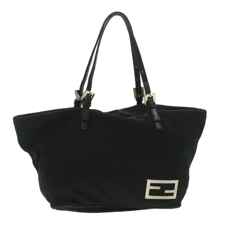 Ladies Fendi shoulder bags with a quilted leather exterior for a luxurious and cozy lookFENDI Hand Bag Nylon Black  ti938