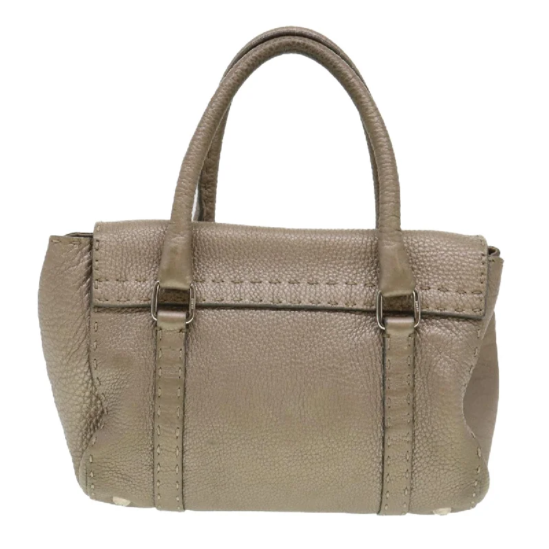 Ladies Fendi Peekaboo bags with a front - pocket organizer for quick access to essentialsFENDI Hand Bag Leather Gray  39445