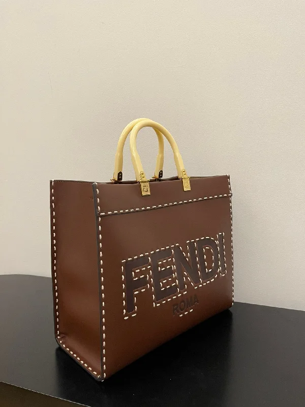 Fendi By The Way bags with a large capacity and a drawstring closureFendi Sunshine Shopper Medium Bag