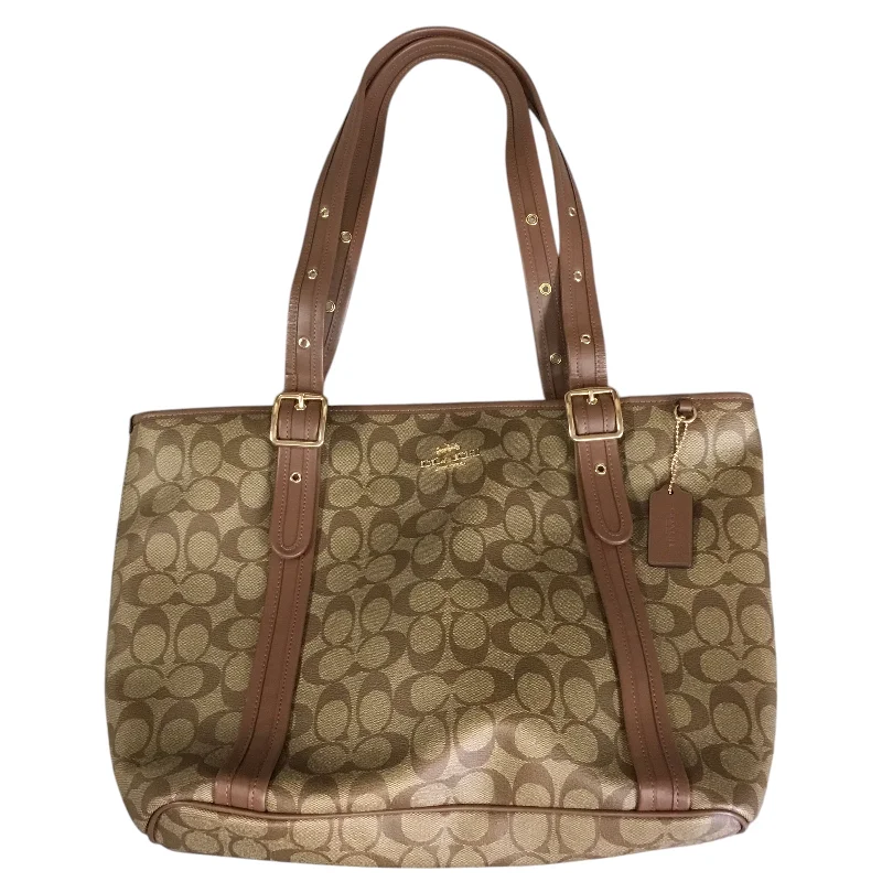 Coach Rogue bags with a monogram - embossed leather surfaceHandbag Designer By Coach, Size: Large