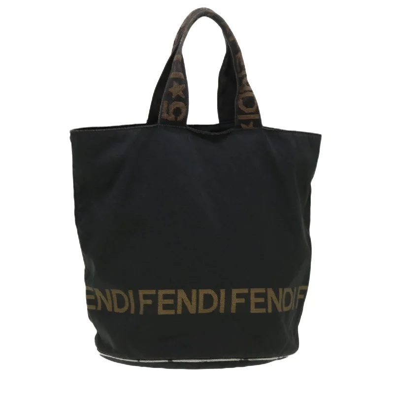 Ladies Fendi shoulder bags with a quilted leather exterior for a luxurious and cozy lookFENDI Hand Bag Nylon Brown Black  yb047