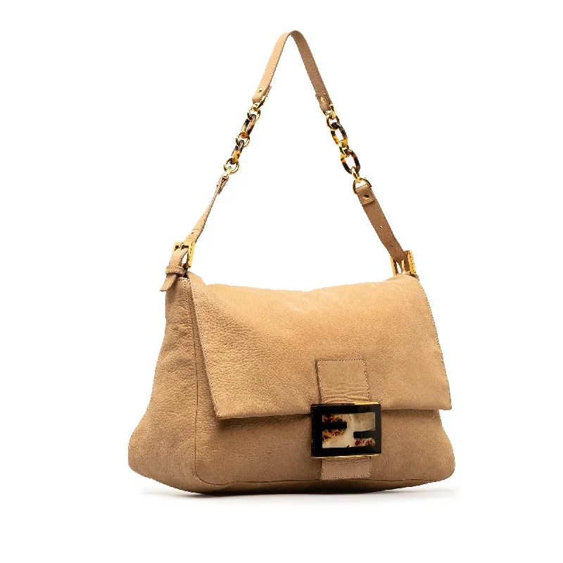 Fendi crossbody bags with a reflective strap for safety during low - light conditionsFendi Large Nubuck Mamma Forever (SHG-EYdbZD)