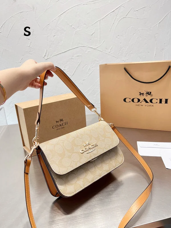 Coach bags with a chain - link trim and a leather body for a modern edgeWF - Coach Bags - 350