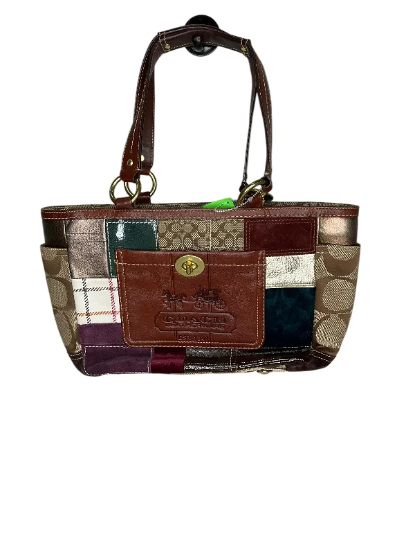 Coach Dempsey bags with a contrast - colored interior for visual interestHandbag Designer By Coach, Size: Medium