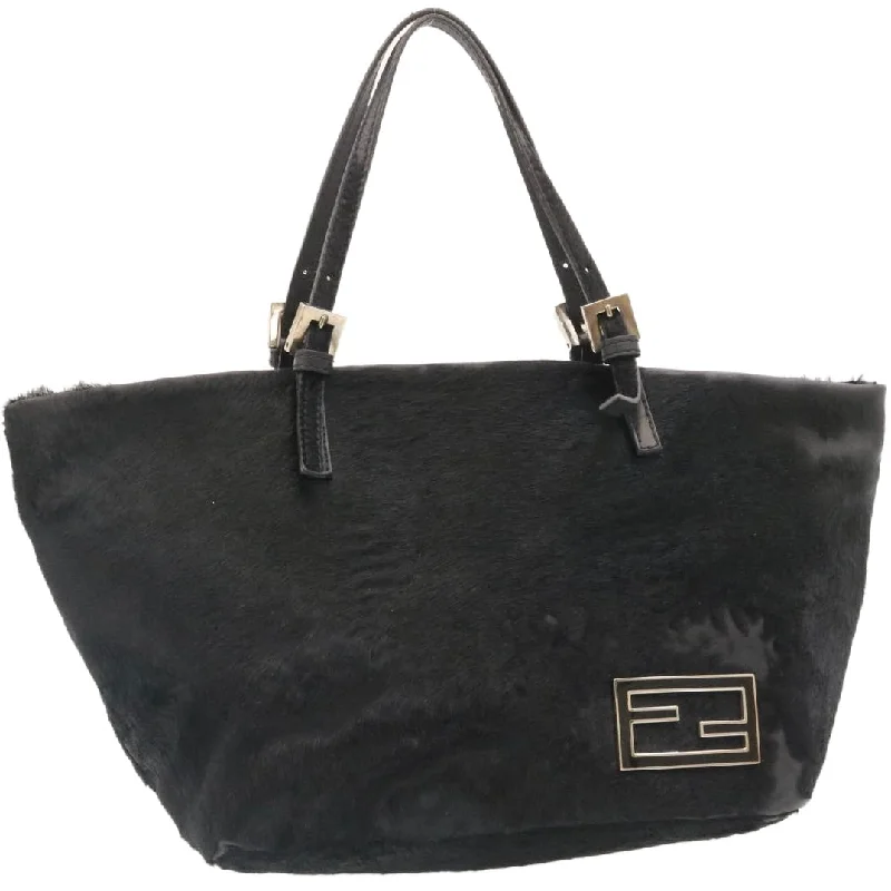 Ladies Fendi Peekaboo bags with a detachable shoulder strap for different carrying optionsFENDI Hand Bag Unborn Calf SkinLeather Black  ar6571