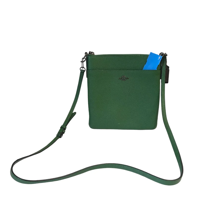 Coach Borough bags with a contrast - stitched handle for a unique lookCrossbody Designer By Coach In Green, Size:Small