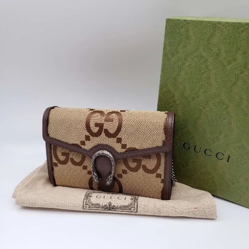 Gucci crossbody bags for women with adjustable leather strapsGucci Dionysus Jumbo GG Wallet on Chain Crossbody Bag