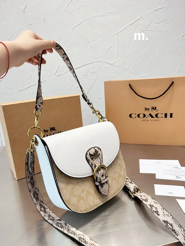 Coach bags with a chain - link trim and a leather body for a modern edgeWF - Coach Bags - 272