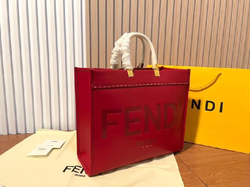 Fendi By The Way bags with a printed map pattern for a travel - inspired lookFendi Sunshine Shopper Medium Bag