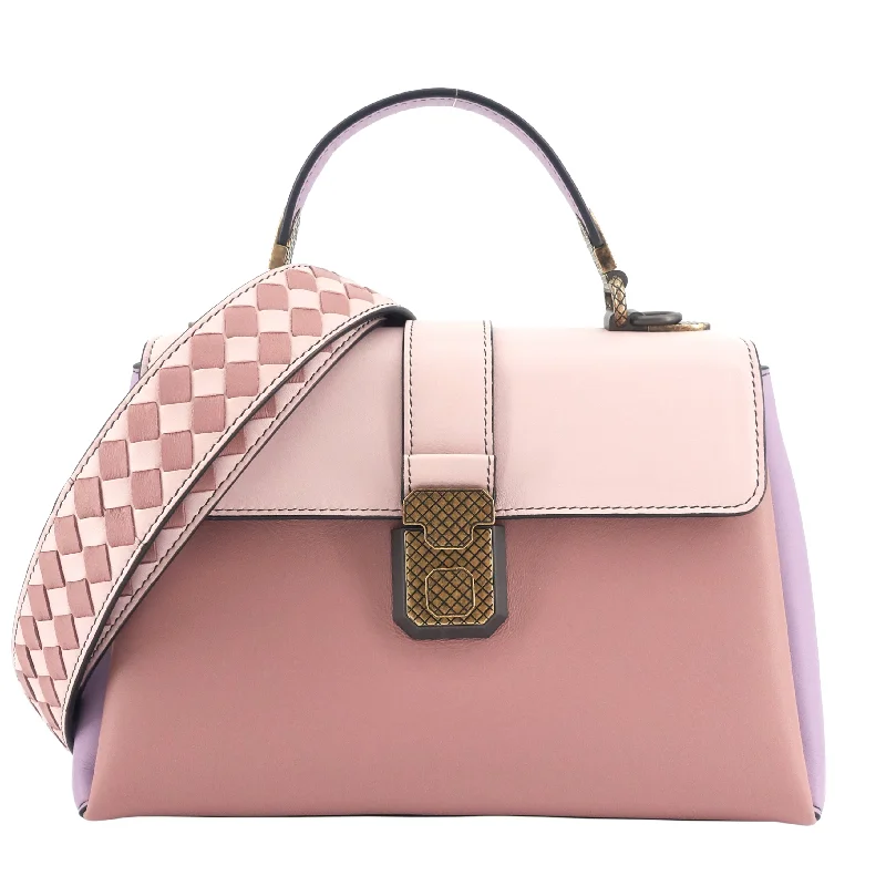 Bottega Veneta bags with zigzag patternsPiazza Top Handle Small Tricolour Leather Bag