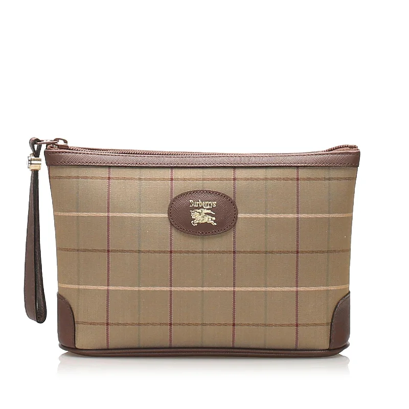 Durable Burberry Canvas Bags for Everyday UseBurberry Plaid Canvas Clutch Bag (SHG-12053)