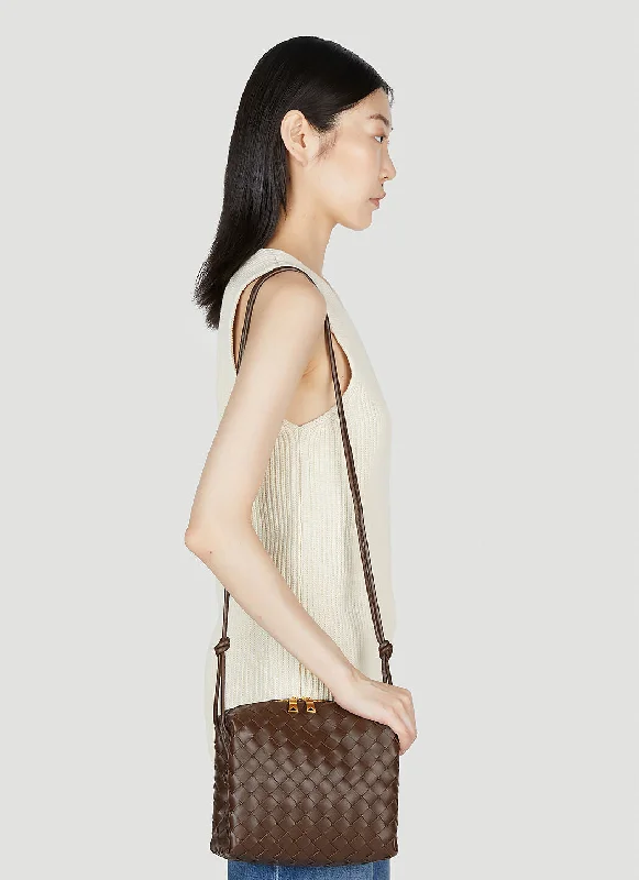 Bottega Veneta small crossbody bags with gold hardwareBottega Veneta Women Small Loop Shoulder Bag