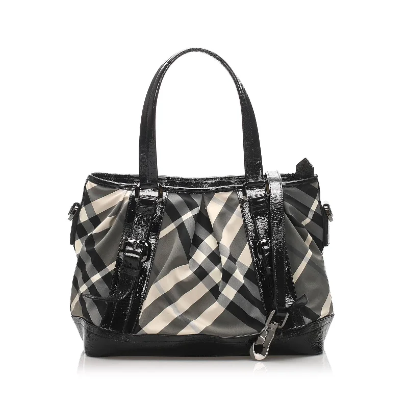 Burberry Bags with RFID Blocking TechnologyBurberry Plaid Nylon Satchel (SHG-10928)