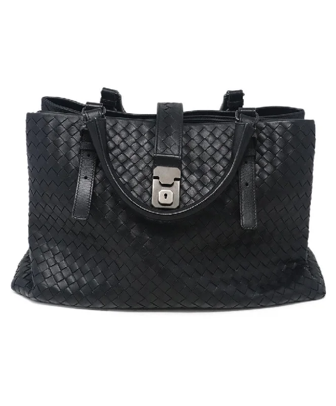 Bottega Veneta luxury bags for special occasionsBottega Veneta Black Woven Leather Satchel