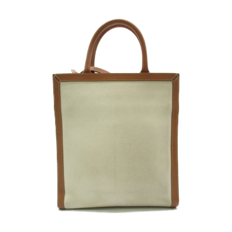 Faux Fur - Trimmed Celine Bags for Winter EleganceCeline hippo tote White Brown canvas leather