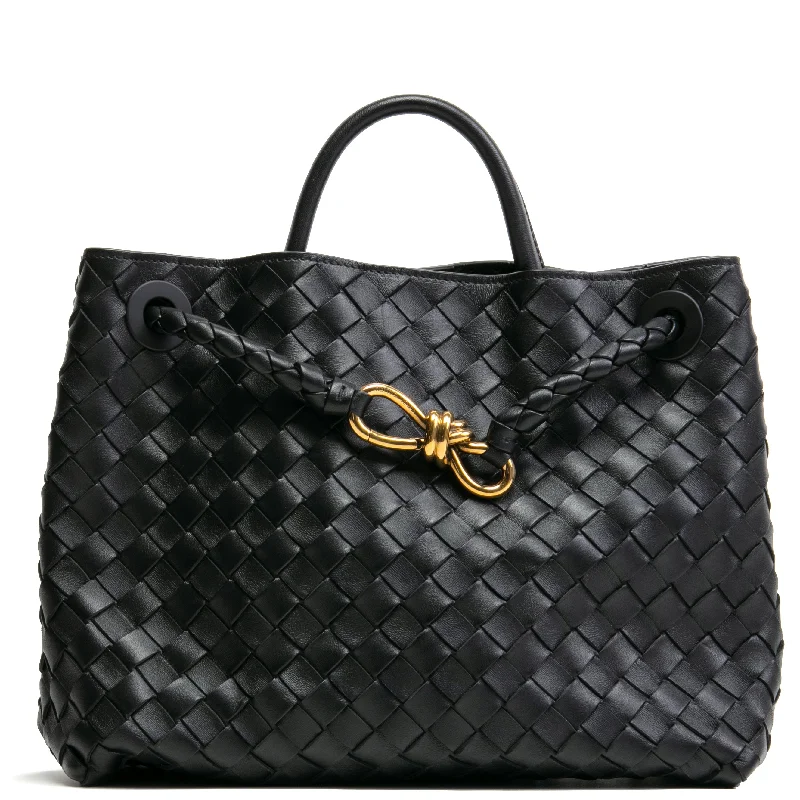 Bottega Veneta bags with velvet insertsBOTTEGA VENETA Intrecciato Andiamo - Black