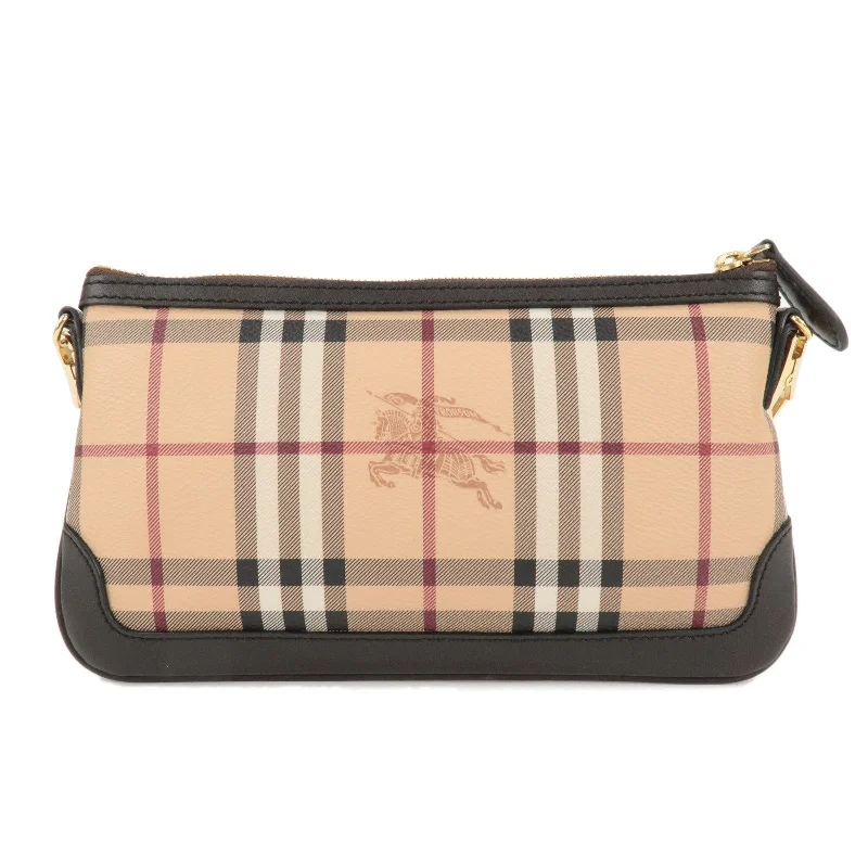 Artistic Print Burberry Bags for Art LoversBURBERRY Nova Plaid PVC Leather Shoulder Bag Beige Brown