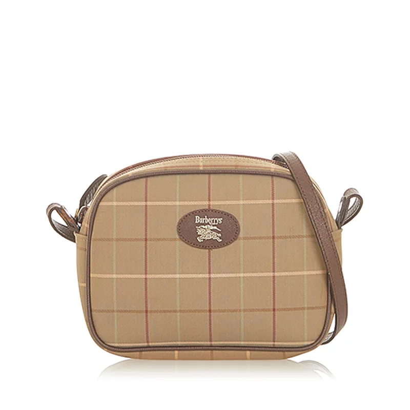 Sustainable Burberry Bags Made from Recycled MaterialsBurberry Plaid Canvas Crossbody Bag (SHG-19490)