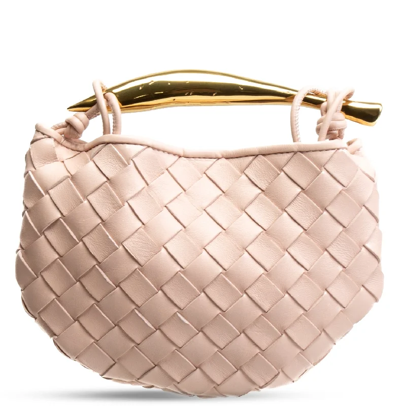 Bottega Veneta bags with canvas insertsBOTTEGA VENETA Intrecciato Mini Sardine Shoulder Bag - Lotus Pink