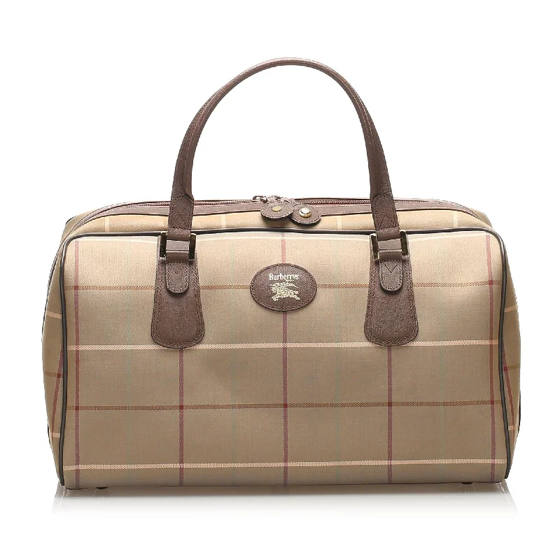 Burberry Bags with Adjustable Shoulder Straps for ComfortBurberry Plaid Canvas Boston Bag (SHG-11381)