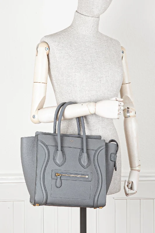 Dark - Hued Celine Bags for a Sophisticated and Timeless LookCELINE Mini Luggage Tote Grey