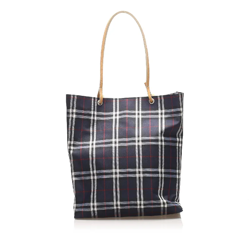 Artistic Print Burberry Bags for Art LoversBurberry Plaid Canvas Tote Bag (SHG-14388)