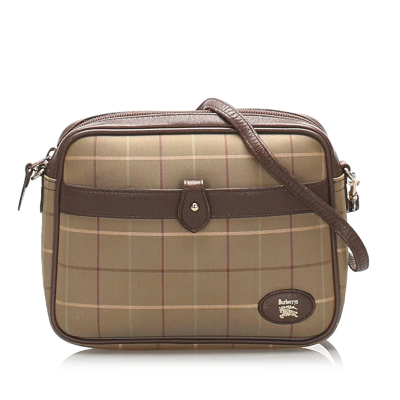 Seasonal Print Burberry Bags for Summer 2025Burberry Plaid Canvas Crossbody Bag (SHG-10883)