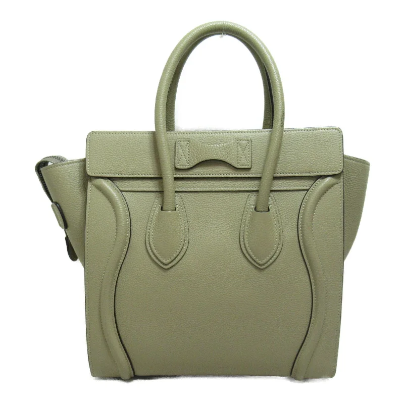 Two - Tone Celine Bags for a Modern and Stylish AppearanceCeline Luggage Micro Shopper Tote Bag Beige leather 189793