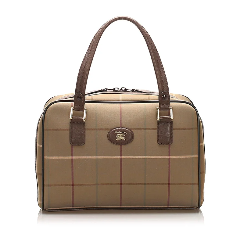 Pet - Friendly Burberry Pet Carrier BagsBurberry Plaid Canvas Handbag (SHG-11704)