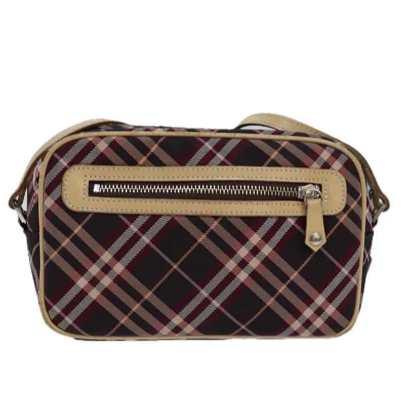 Pattern - Mixing Burberry Bags for a Fashion - Forward LookBURBERRY Nova Check Blue Label Shoulder Bag Nylon Red  80617