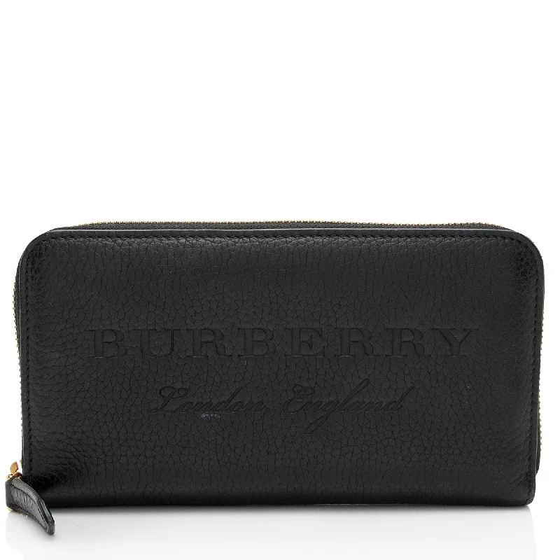 Pattern - Mixing Burberry Bags for a Fashion - Forward LookBurberry Embossed Grainy Calfskin Zip Around Wallet (SHF-qMp2HV)