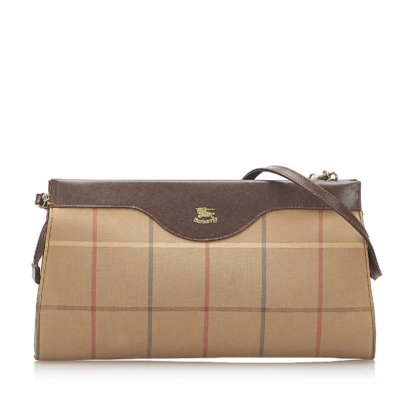 High - Quality Burberry Leather Shoulder BagsBurberry Plaid Canvas Crossbody Bag (SHG-18128)