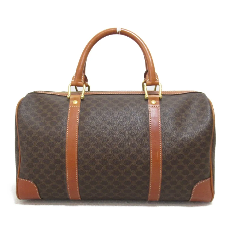 Airport - Friendly Celine Carry - on BagsCeline Boston bag Brown Dark brown PVC coated canvas