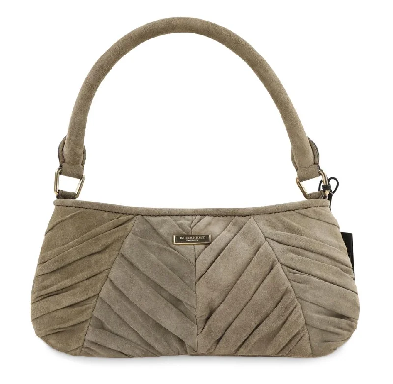 Burberry Bags with Interior Organizers for Easy SortingBurberry Prorsum The Sling Mushroom Gray Suede Shoulder Bag