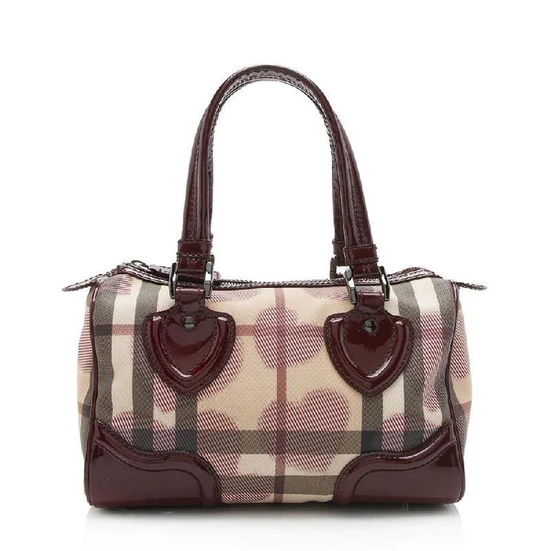 Burberry Bags with Adjustable Handles for Different Carrying WaysBurberry Painted Hearts Boston Satchel (SHF-11304)