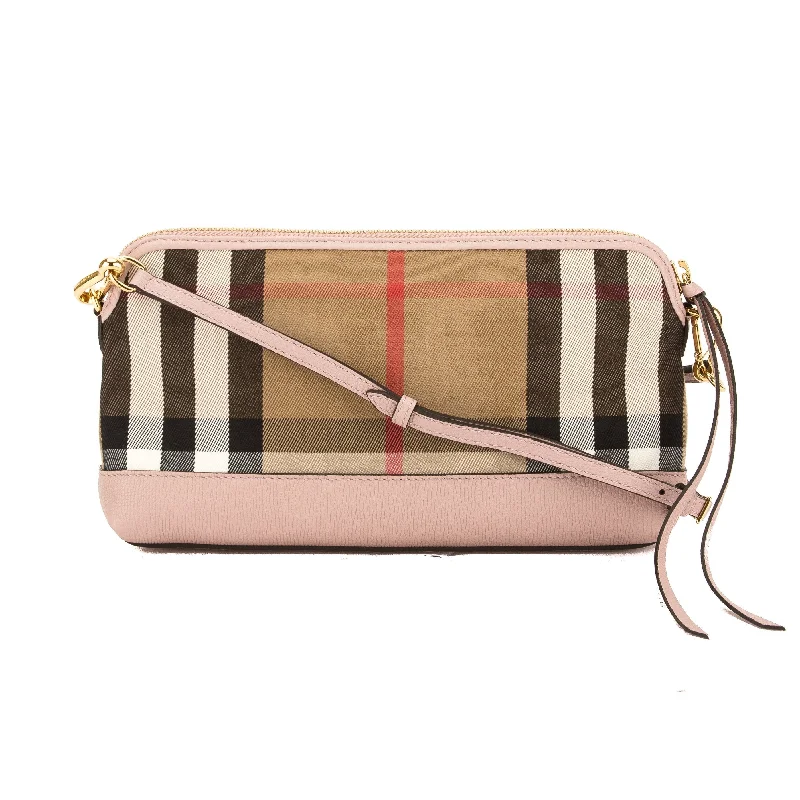 Seasonal Print Burberry Bags for Summer 2025Burberry Pale Orchid Leather and House Check Abingdon Clutch Bag (3647007)