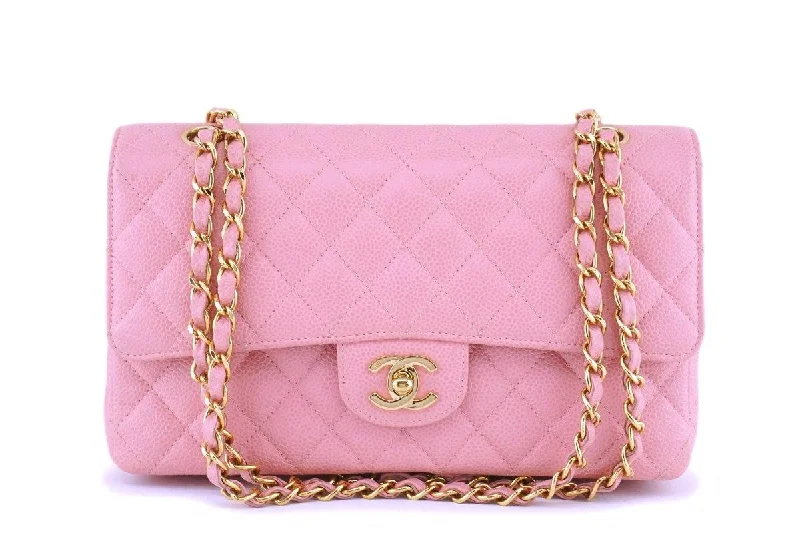 Chanel Quilted Leather Shoulder Bag for Fashionistas06 Chanel Pink Caviar Medium Classic Double Flap Bag 24k GHW