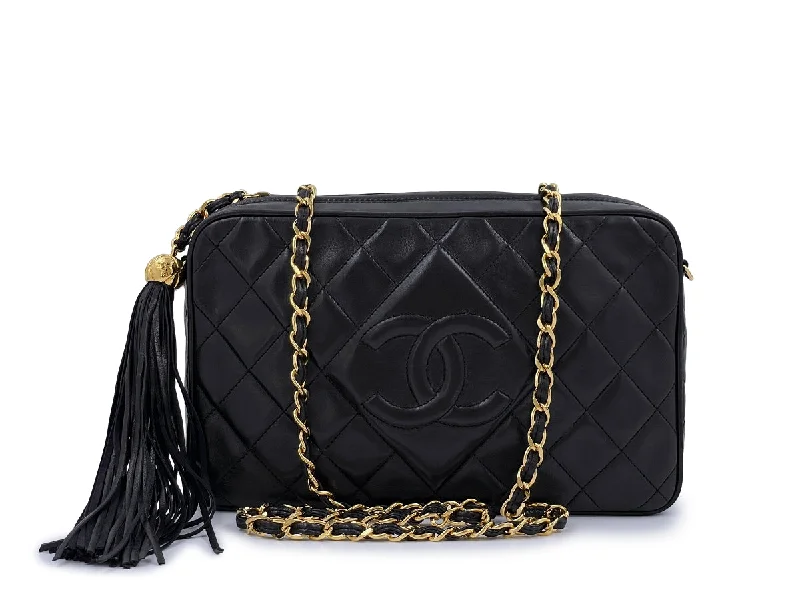 Chanel Vintage Inspired Handbag for Retro LoversChanel 1994 Vintage Black Lambskin Classic Camera Case Bag 24k GHW