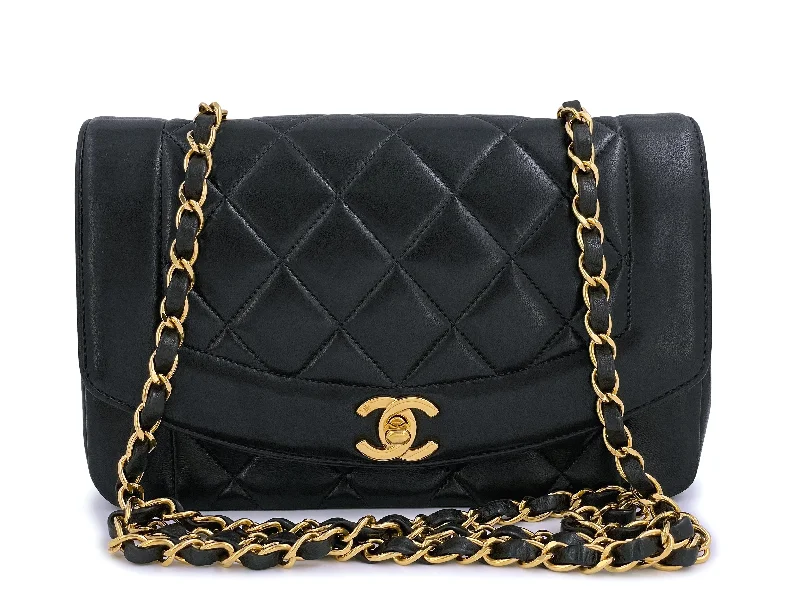 Chanel All - Match Handbag for Versatile StylingChanel 1994 Vintage Small Diana Bag Black 24k GHW