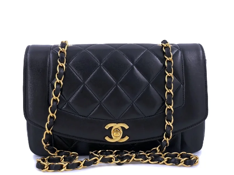 Chanel Colorful Handbag for Spring OutfitsChanel 1995 Vintage Black Small Diana Flap Bag 24k GHW Lambskin