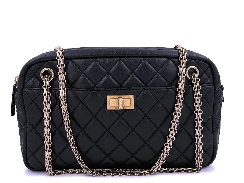 Chanel Quilted Leather Shoulder Bag for FashionistasChanel Black Aged Calfskin Reissue Camera Bag GHW Medium