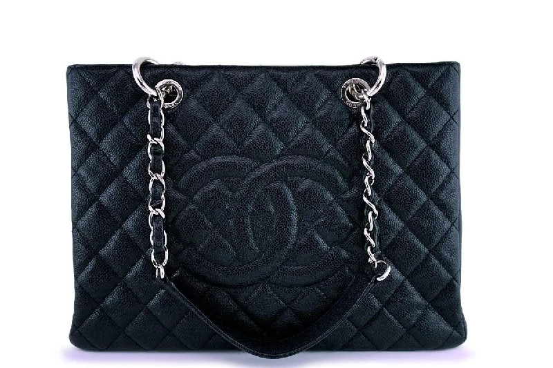 Chanel Classic Flap Bag for Evening PartyChanel Black Caviar Classic Grand Shopper Tote GST Shopping Bag SHW