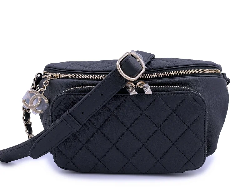 Chanel Classic Flap Bag for Evening PartyChanel Black Caviar Fanny Pack Belt Waist Bag Business Affinity