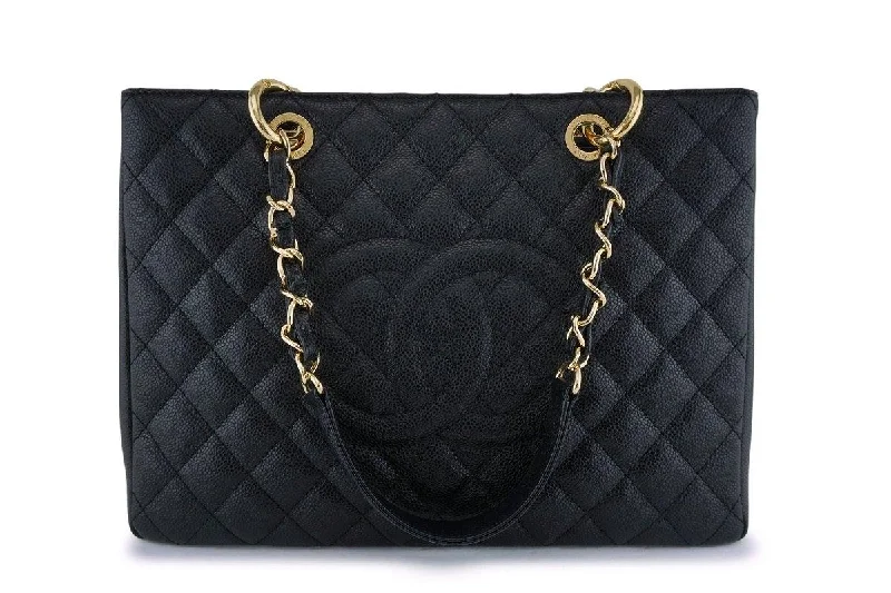 Chanel Luxury Handbag for High - End EventsChanel Black Caviar Grand Shopper Tote GST Bag GHW