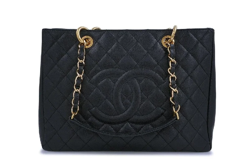 Chanel Luxury Handbag for High - End EventsChanel Black  Caviar Grand Shopper Tote GST Bag GHW